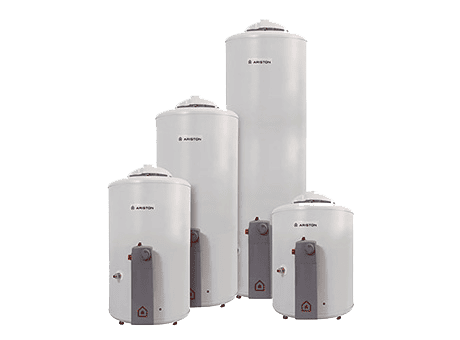 Varios modelos de termotanques y calefones.